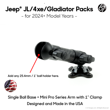 Jeep® JL (2024+) - Single/Dual Ball Packs