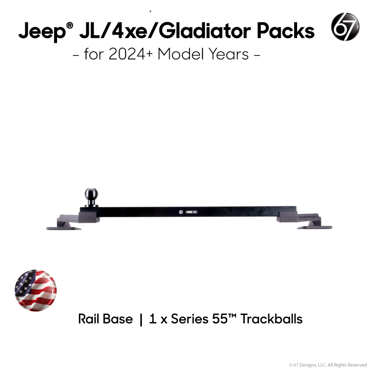 Jeep® GladiatorRail™ (2024+) Series 55 Rail + Trackballs Packs