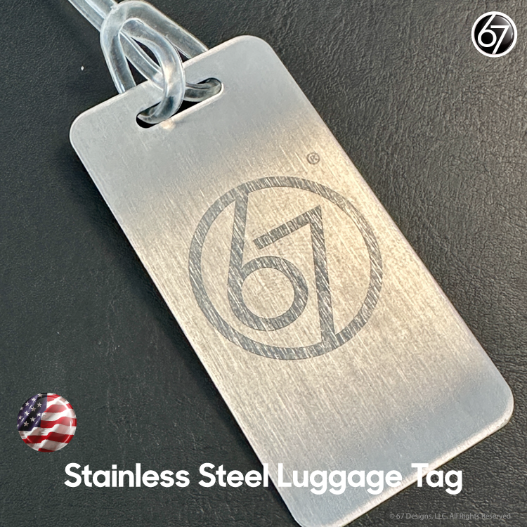 Stainless Steel Luggage Tag - Land, Sea & Air