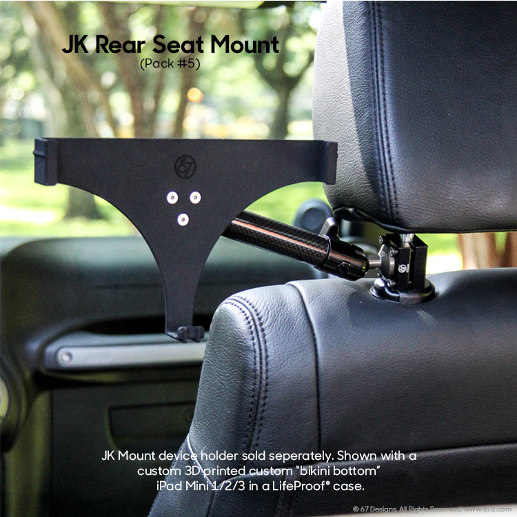 JK Rear Seat Mount - Do not forget to add a device holder to your order!