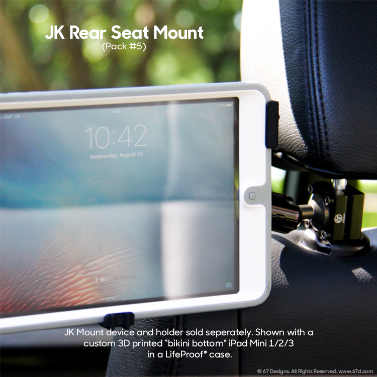 JK Rear Seat Mount - Do not forget to add a device holder to your order!