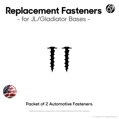 Extra Fasteners for the JL / Gladiator Bases