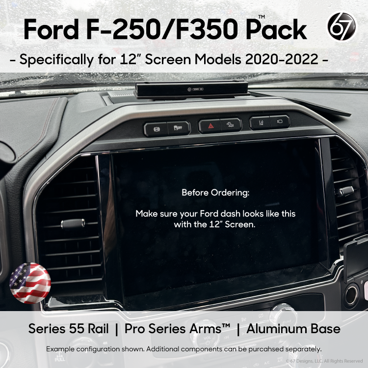 Ford F-250/F-350 (2020-2022) with 12" Screen Pack Options