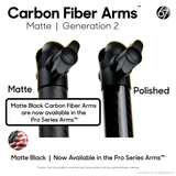 Carbon Fiber Arms - 20mm and 1" Clamps (Matte)