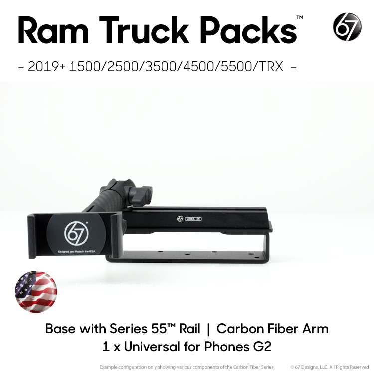 RamRail™ Pack Options with Matte Black Carbon Fiber Arms