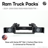 RamRail™ Pack Options with Matte Black Carbon Fiber Arms