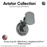 Aviator Suction Cup G4 Packs with Arms and Holders