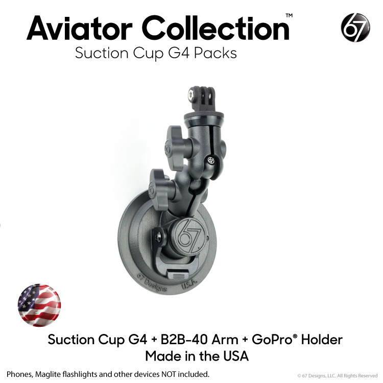 Aviator Suction Cup G4 Packs with Arms and Holders