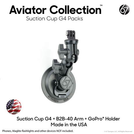 Aviator Suction Cup G4 Packs with Arms and Holders