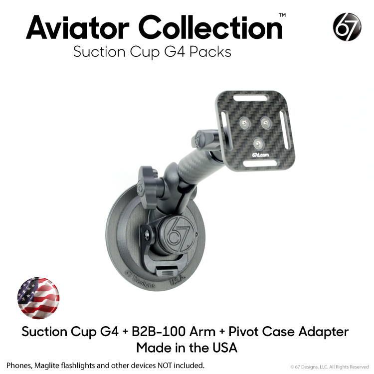 Aviator Suction Cup G4 Packs with Arms and Holders