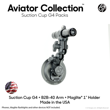 Aviator Suction Cup G4 Packs with Arms and Holders