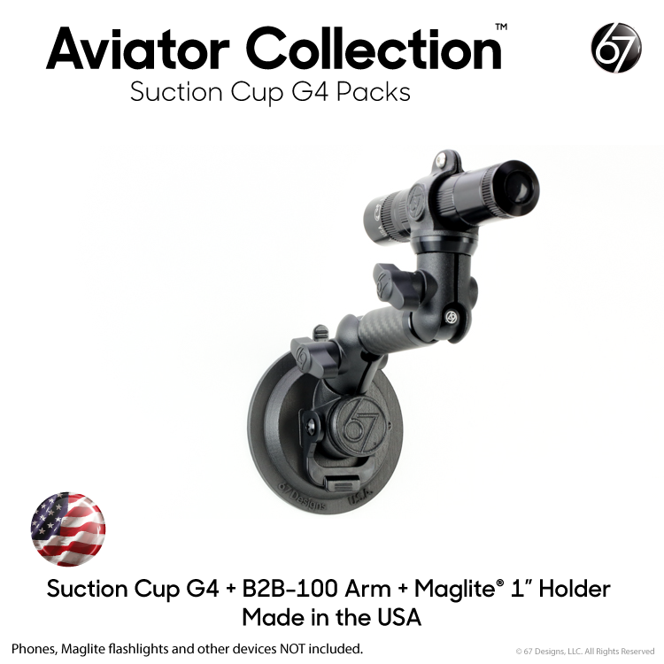 Aviator Suction Cup G4 Packs with Arms and Holders