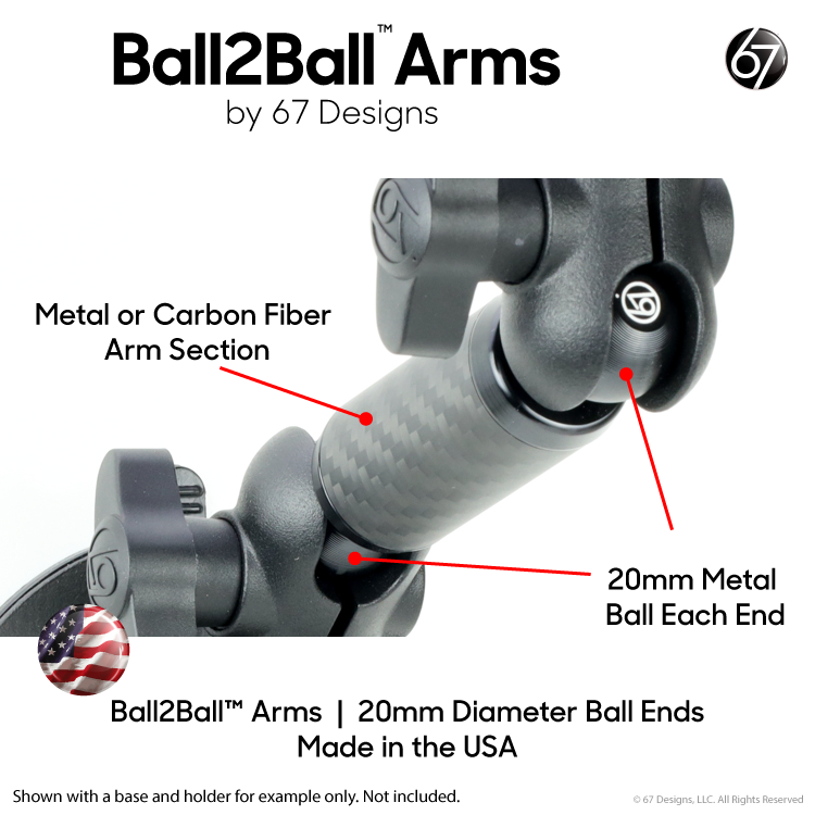 Ball2Ball™ Arm (20mm <-> 20mm) for Aviators