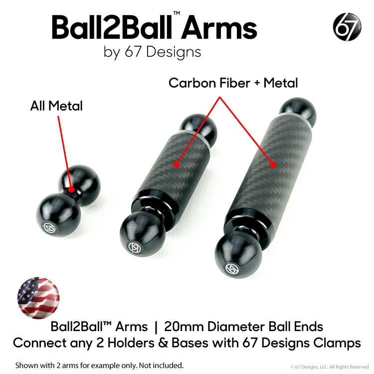 Ball2Ball™ Arm (20mm <-> 20mm) for Aviators