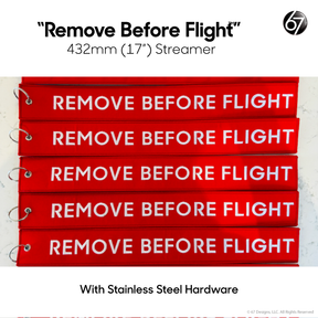 Remove Before Flight Embroidered Streamer