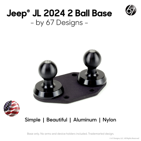 Jeep JL 4xe Gladiator 2024 Base with 2 x 20mm Simple Ball Mounts