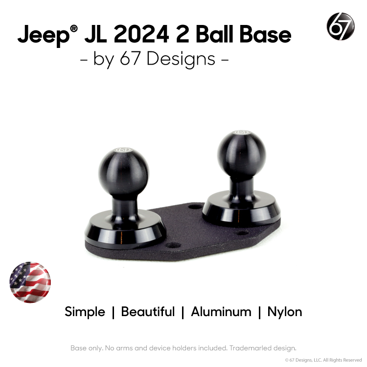 Jeep JL 4xe Gladiator 2024 Base with 2 x 20mm Simple Ball Mounts