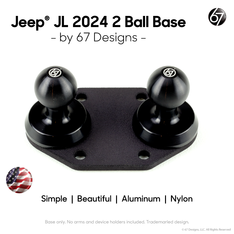 Jeep JL 4xe Gladiator 2024 Base with 2 x 20mm Simple Ball Mounts