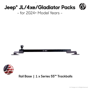 Jeep® GladiatorRail™ (2024+) Series 55 Rail + Trackballs Packs
