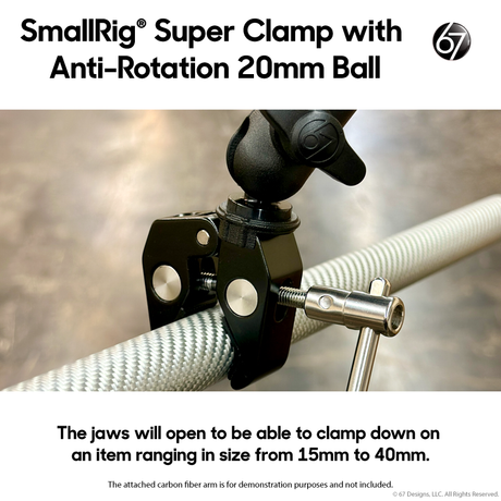 SmallRig® Super Clamp with Anti-Rotation 20mm Ball