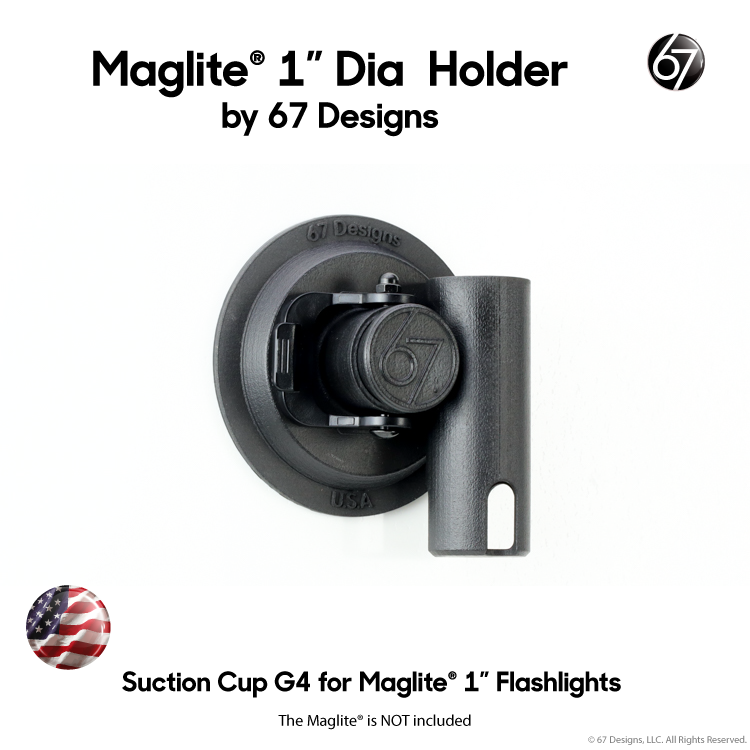 Suction Cup G4 - 1" Maglite Holder and Packs