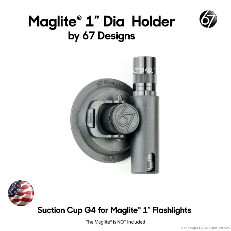 Suction Cup G4 - 1" Maglite Holder and Packs
