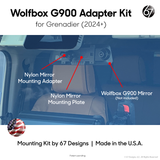 Wolfbox G900 Mirror Mounting Kit for Grenadier (2024+)