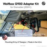 Wolfbox G900 Mirror Mounting Kit for Grenadier (2024+)