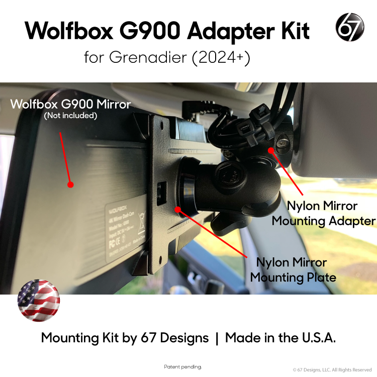 Wolfbox G900 Mirror Mounting Kit for Grenadier (2024+)