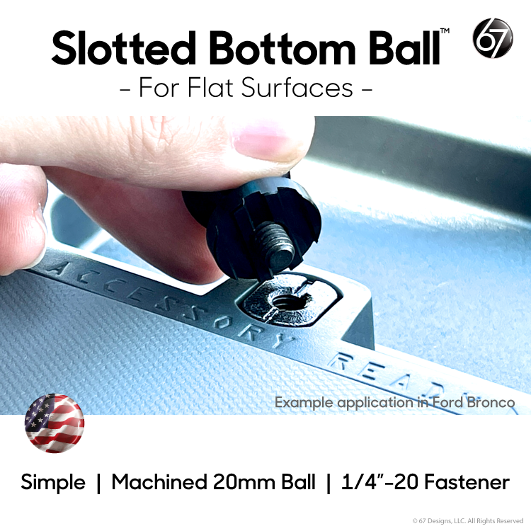 Slotted Bottom Ball - 20MM by 67 Designs