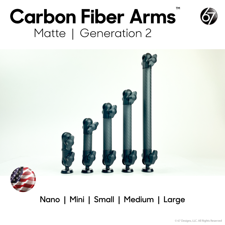 Matte Carbon Fiber Arm by 67 Designs