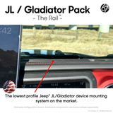 Jeep® JL/Gladiator Series 55 Rail Pack Options with Matte Black Carbon Fiber Arms