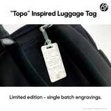 Topo Inspired Luggage Tag - Robert Frost