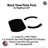 MagMount G3 Large and Small Black Steel Plates