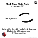 MagMount G3 'Eyebrows' Small Black Steel Plates