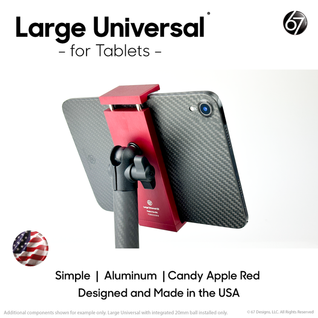 Universal Tablet Holder - Candy Apple Red