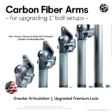 Carbon Fiber Arms - 20mm and 1" Clamps (Matte)