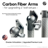 Carbon Fiber Arms - 1" and 1" Clamps (Matte)