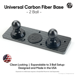 Universal Carbon Fiber 2 Ball Base by 67 Designs