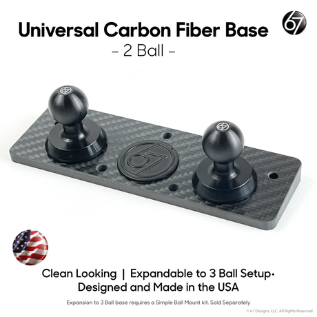 Universal Carbon Fiber 2 Ball Base by 67 Designs